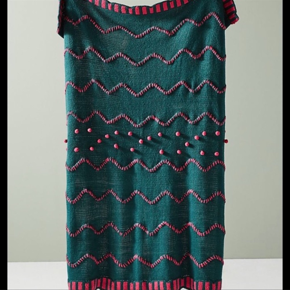 New Anthropologie Happy Holly Throw Blanket 50x60